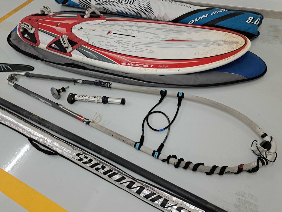Windsurf Freerace/Slalom kit completo , vela GunSails 8.0
