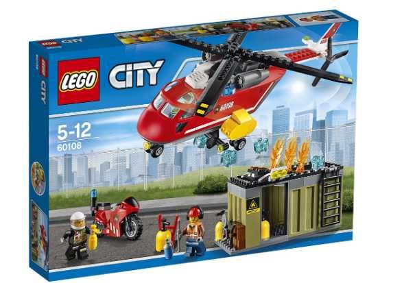 OKAZJA -40% * Klocki Lego City 60108 Helikopter Strażacki motor straż