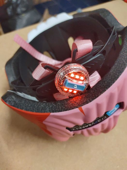 Capacete Criança Crazy Safety Dinossauro Rosa