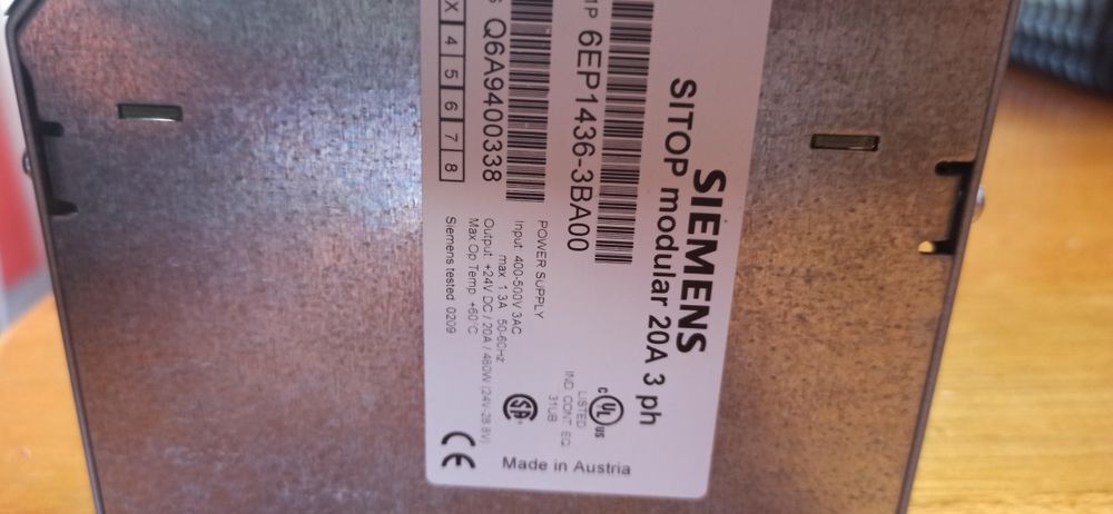 ESTA SEMANA SÓ 70 EUROS  Fonte de alimentação Siemens 380/24vdc-20A