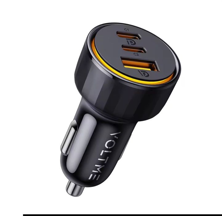 Автомобільний зарядний пристрій VOLTME 65W Type C x2, Type A x1, Black