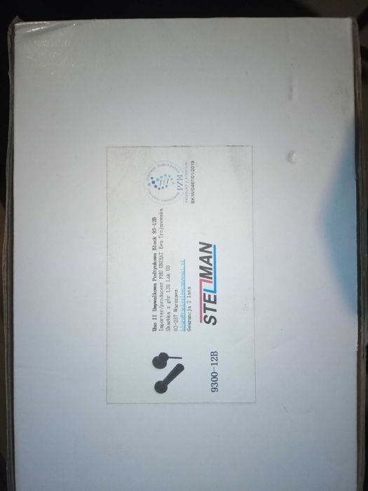 Bateria umywalkowa podtynkowa czarna stellman uno II