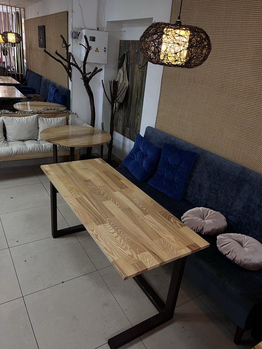 Стол лофт Дерев’яна столешниця Стіл обідній