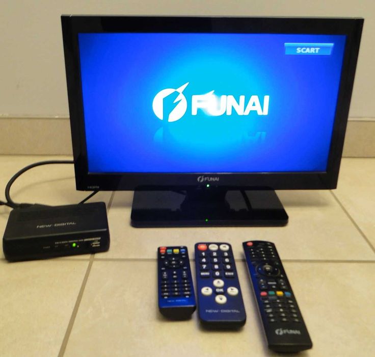 Telewizor 19'' cali FUNAI LED19 + Dekoder DVBT2 piloty +kabel WYSYŁAM