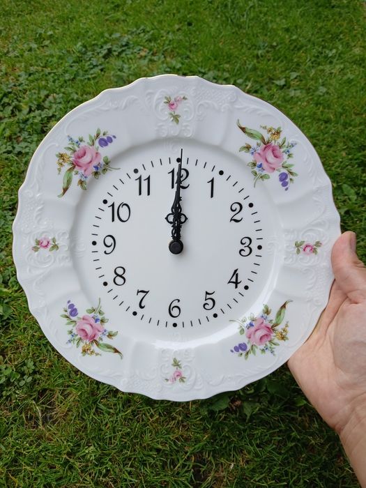 Годинник Мейсенский букет Чехия часы на стену