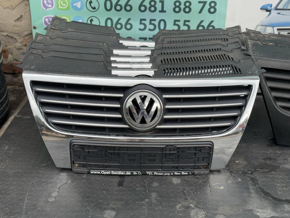 Решітка радіатора переднього бампера пассат б6 volkswagen passat b6