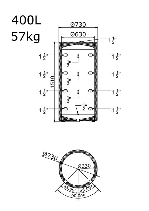 Zbiornik Buforowy Bufor Ciepła 500L dostępny od ręki z dostawą