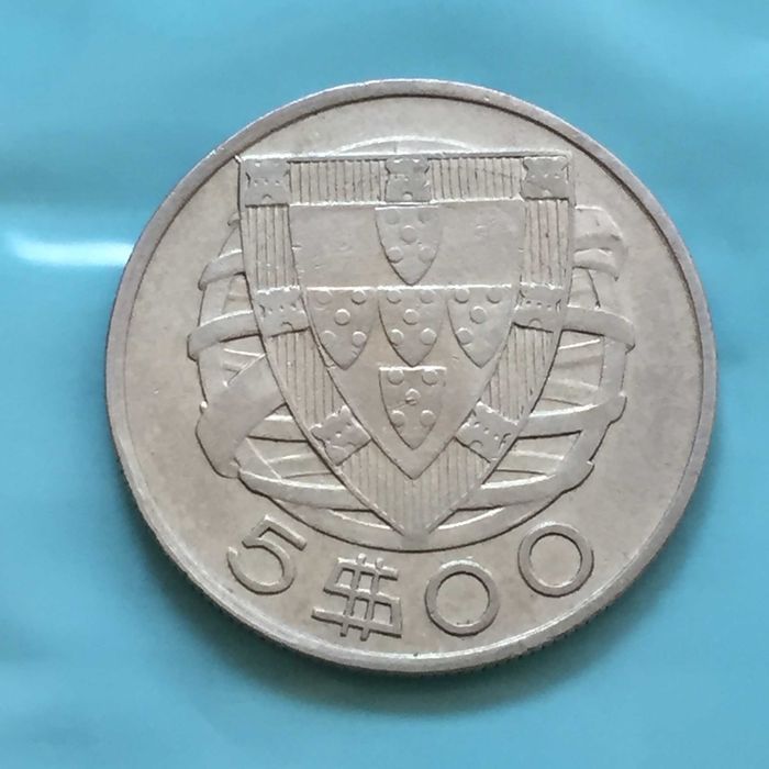 5 Escudos 1937 - prata
