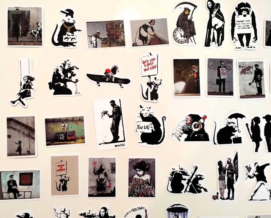 Pack 67 Stickers Banksy
