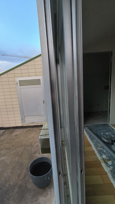 Porta /janela de correr de alumínio acetinado, caixilho duplo