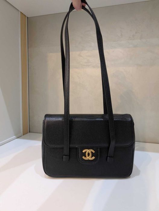 Сумочка Chanel 21 см з довгими ручками вся шкіряна і зовні і в середині модель 2026 року!