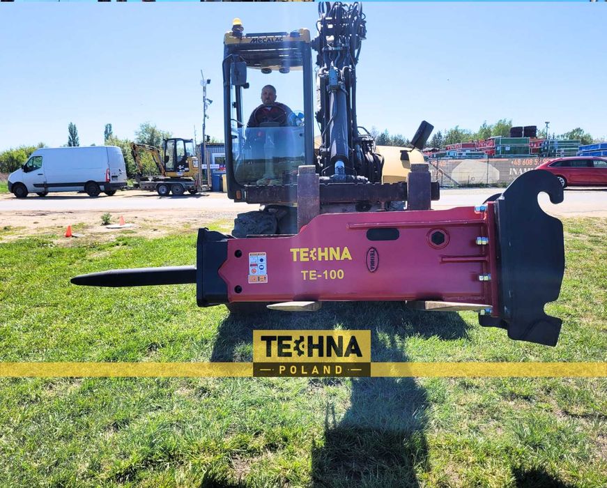 Młot hydrauliczny do koparki 10-15 ton Techna TE-100, 1003 kg Cat JCB