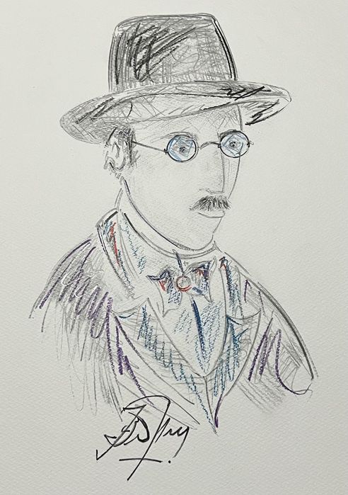 Fernando pessoa feito a mao desenho arte