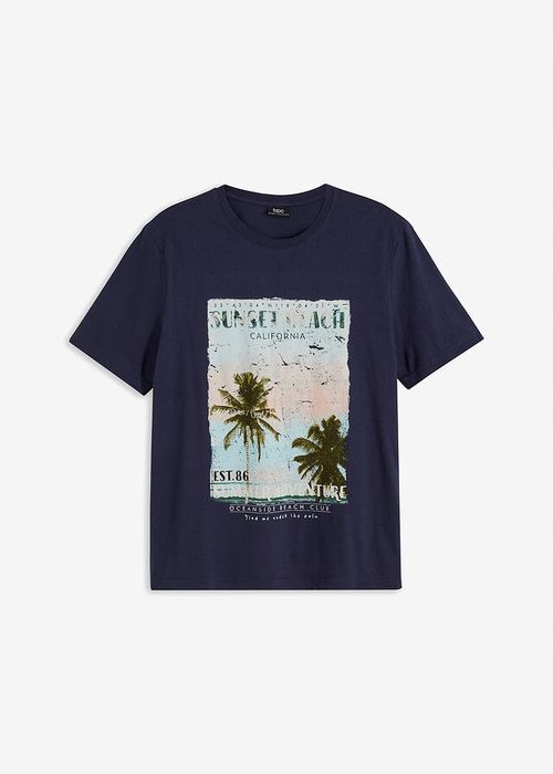 B.P.C t-shirt męski granatowy z nadrukiem M.