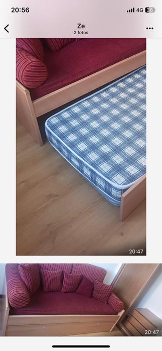 quarto estudio com 2 camas separadas que unem e fica de casal