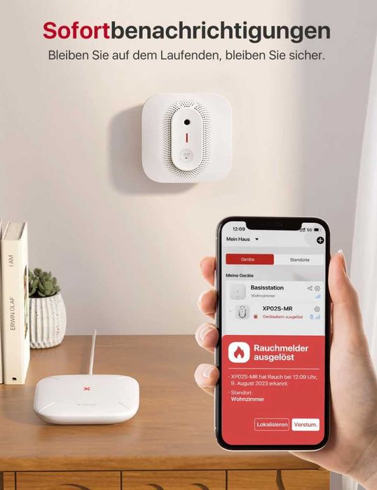 X-Sense XP02S-MR61 bezprzewodowy czujnik dymu, zestaw 6 sztuk - NOWY