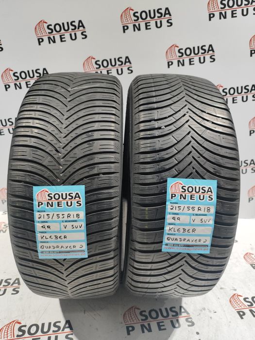 2 pneus semi novos 215-55R18 Kleber - Oferta dos Portes