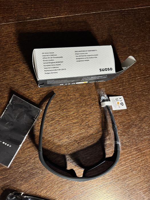 Suoso Rowerowe Okulary Przeciwsłoneczne Czarne, Męskie