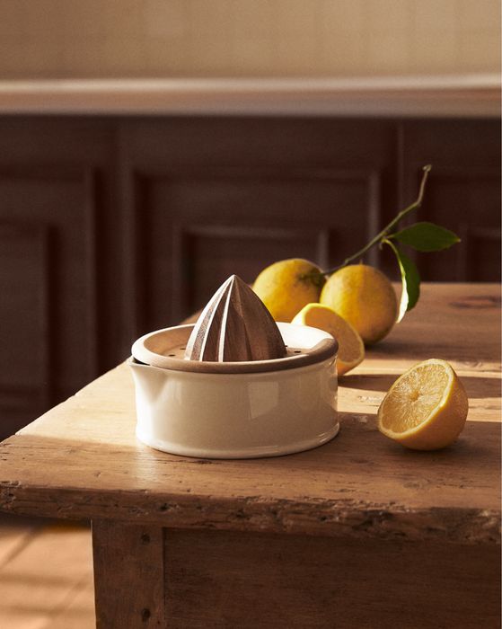 Espremedor De Grés E Madeira Zara Home NOVO