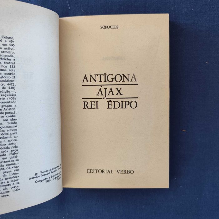 Sófocles - Antígona, Ájax, Rei Édipo