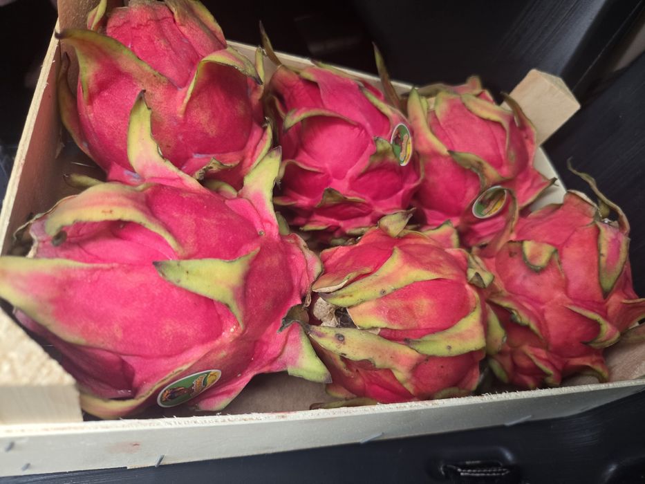 Caixas de pitayas deliciosas para entregas