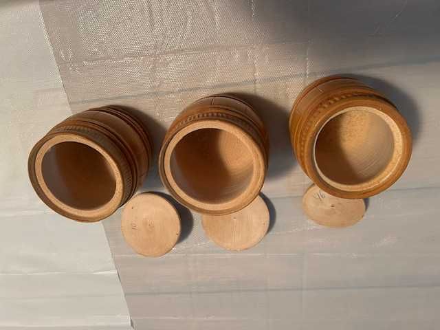 Pojemniki drewniane szt. 3