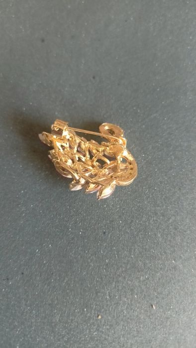 Broszka łabądź cyrkonie