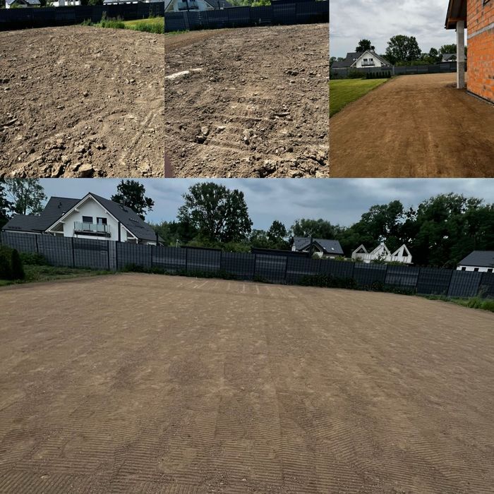 Zakładanie trawników, ogrodzenia panelowe , minikoparka, wywrotka 3.5