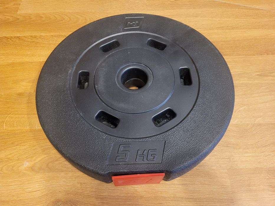 Hantle bitumiczne 2x17,5kg regulowane, gryf 50cm, 2 gwintowane zaciski