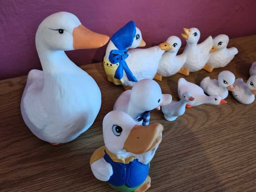 Figurki kaczek 8 sztuk