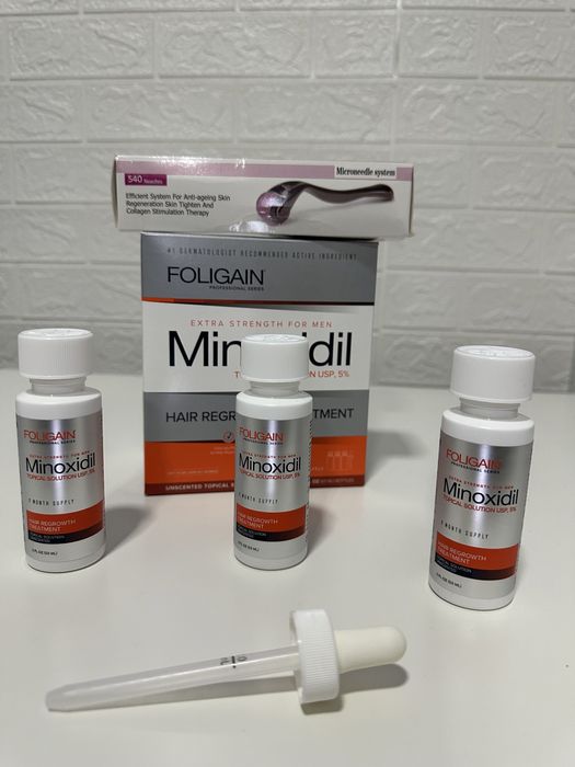 Minoxidil foligain extra forte + dermaroller