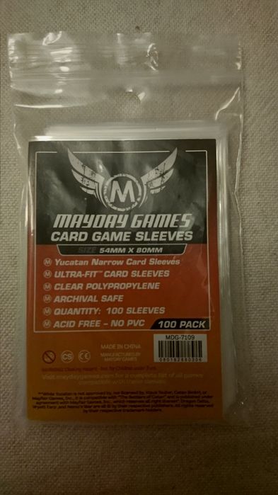 Mayday games card sleeves 54mm X 80mm