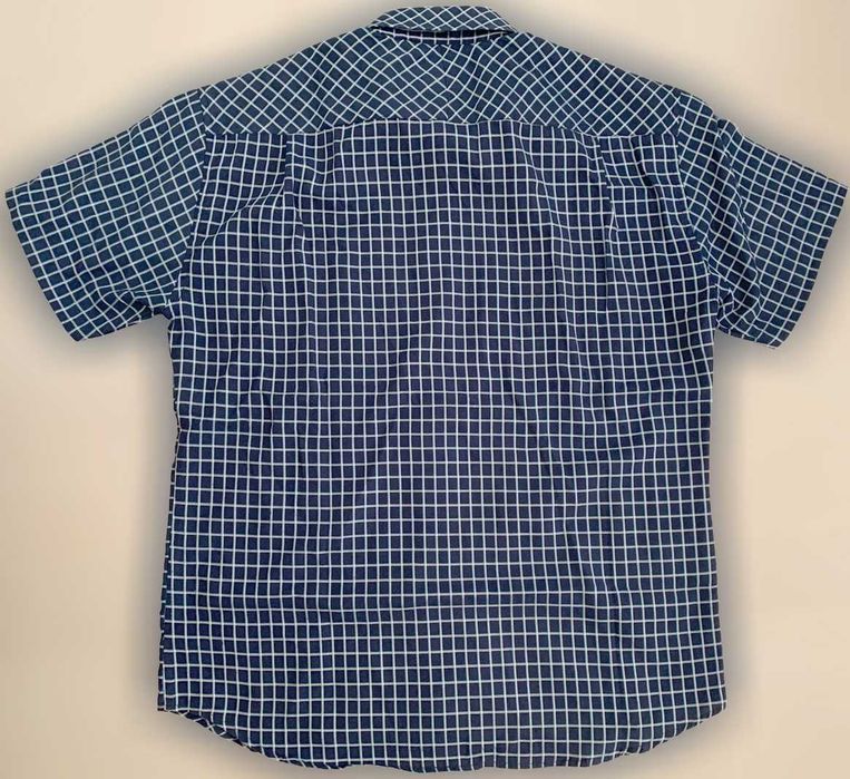 Camisa de Homem Xadrez Azul e Branco, como Nova