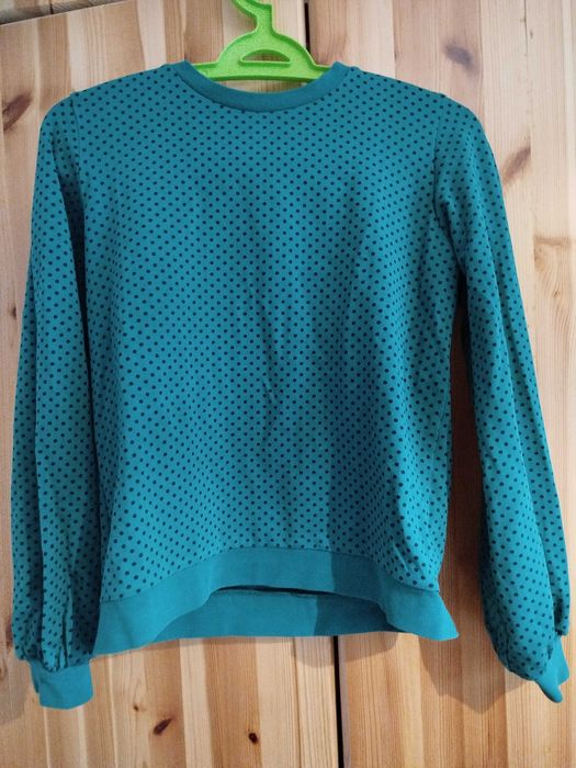 Zielona bluza w czarne kropki Marie Zelie S