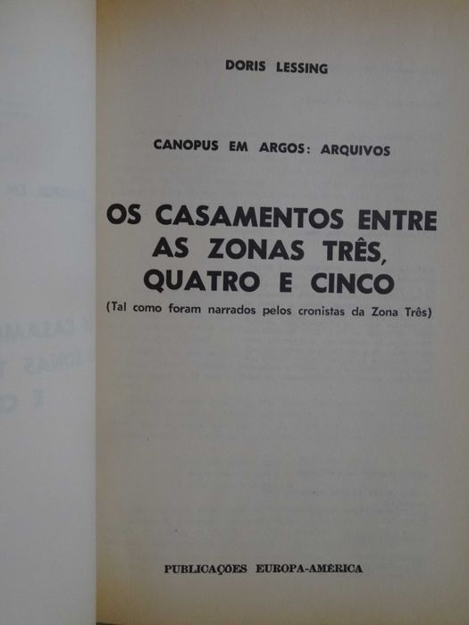 Canopos Em Argus - Arquivos de Doris Lessing