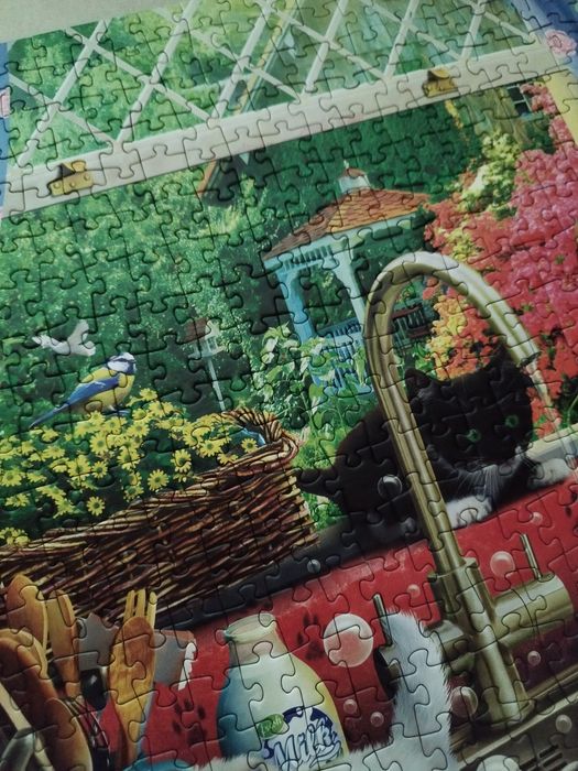 Puzzle 1000 elementów Trefl Tea Time Kociaki rozrabiaki kompletne