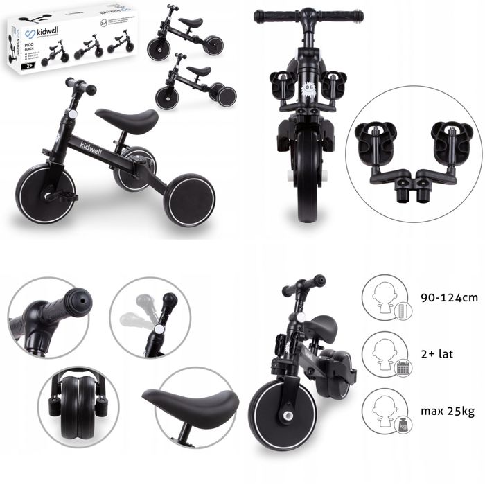 Велобіг  3 в 1 Kidwell Pico Black