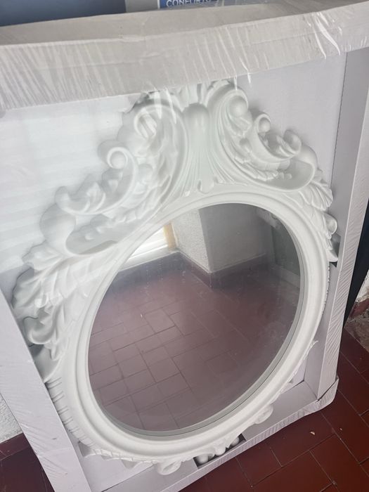 Espelho imitacao madeira