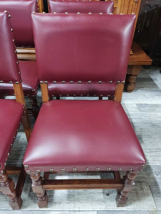 ... 6 Stylowych Tapicerowanych Krzeseł / Flamandzkie ...