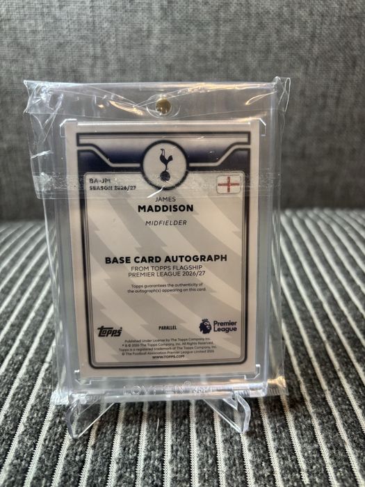 2026-27 topps flagship premier league  #BA-JM James Maddison autograph /50 gold  parallel  Tottenham