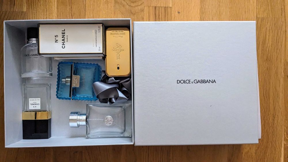 Порожні флакони від парфумів Gucci Versace Dolce & Gabbana Chanel N°5