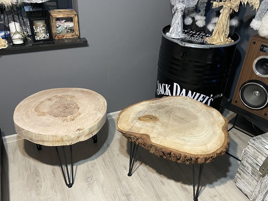 Stół loft dębowy bukowy loft surowy stolik