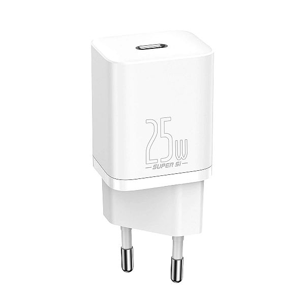 Szybka ładowarka sieciowa Baseus Si USB-C 25W 3A z kablem USB-C / USB-
