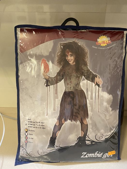 Fato de Halloween zombie Girl