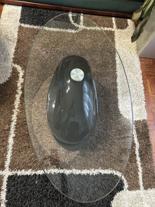 Mesa de Centro em Cristal temperado – Moderna e Elegante