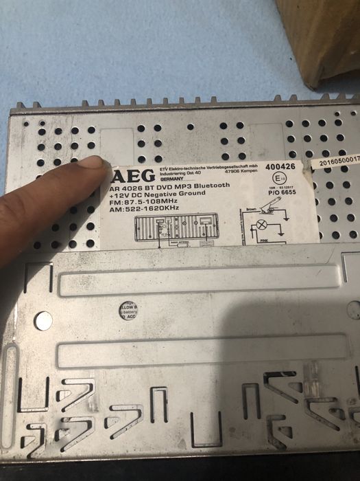 Radio AEG ar 4026 bt cd/dvd mp3