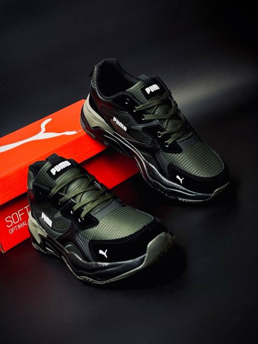 New ‼️Мужские кроссовки puma Black Green Army хит продаж красовки пума