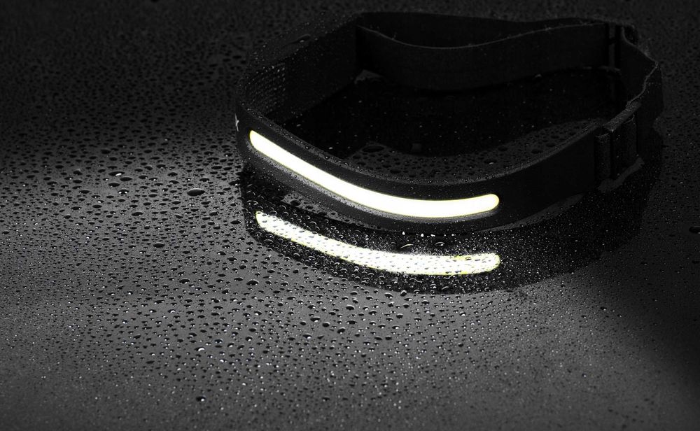 LATARKA CZOŁÓWKA akumulatorowa pasek LED wodoodporna IPX na głowę