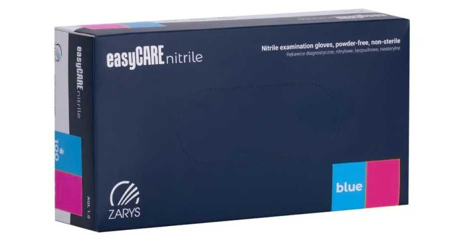 Rękawiczki Zarys EasyCare Nitrile r. S niebieskie - 3 op.