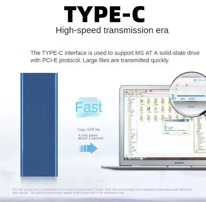 SSD 2TB мобільний жорсткий диск для телефонів та пк накопичувач